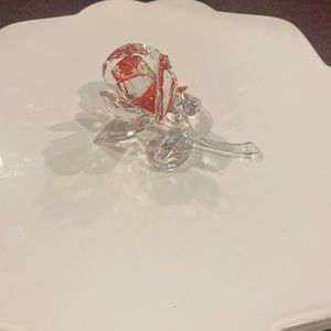Swarovski blossom rose red crystal rose